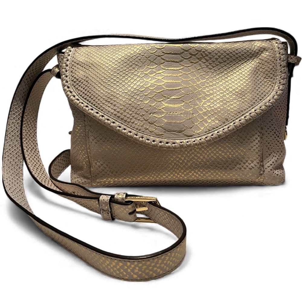 Aimee Kestenberg All For Love Cream Crossbody With Gold Python Print